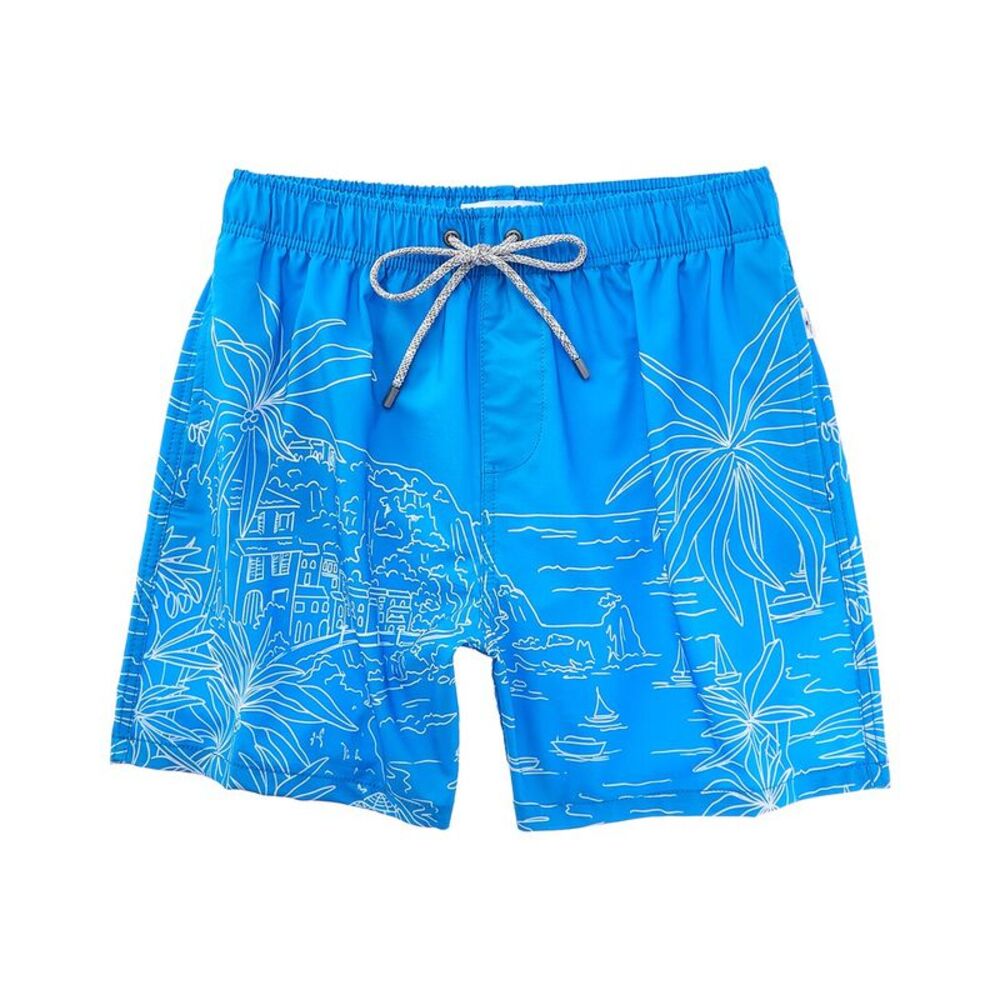 Vintage Summer Mens  4-Way Swim Short, Blue